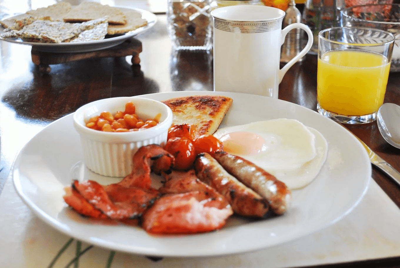 Full Scottish breakfast at The Hall B&B